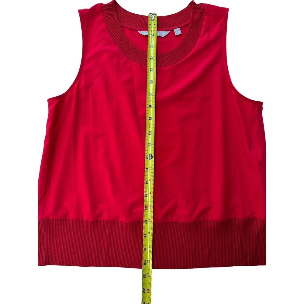 $69 ATHLETA Red Zephyr Tank Shell Top COLOR POP S Essential S - Picture 2 of 7